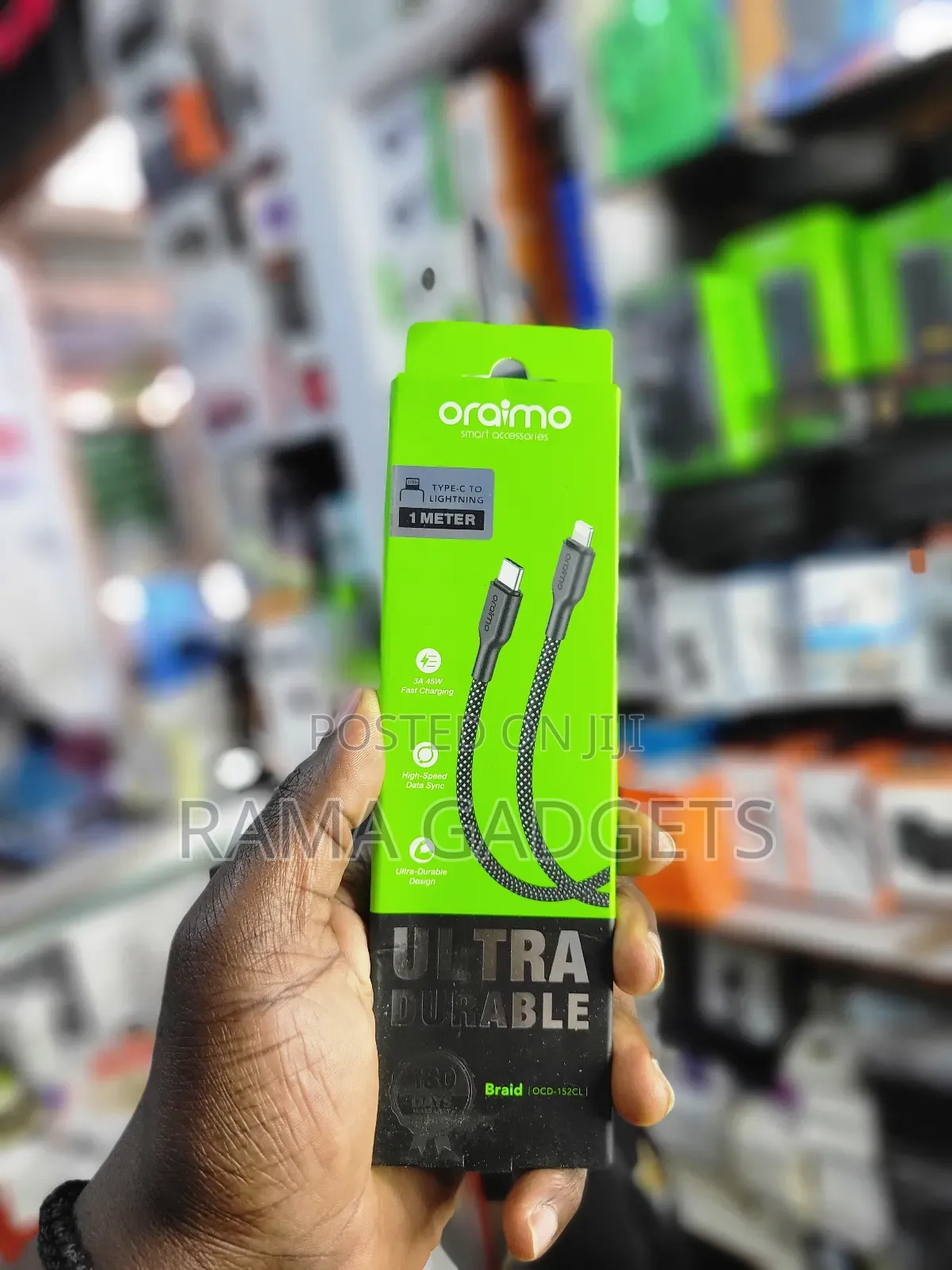 Oraimo Braid Data Cable,Type-C to Lightning