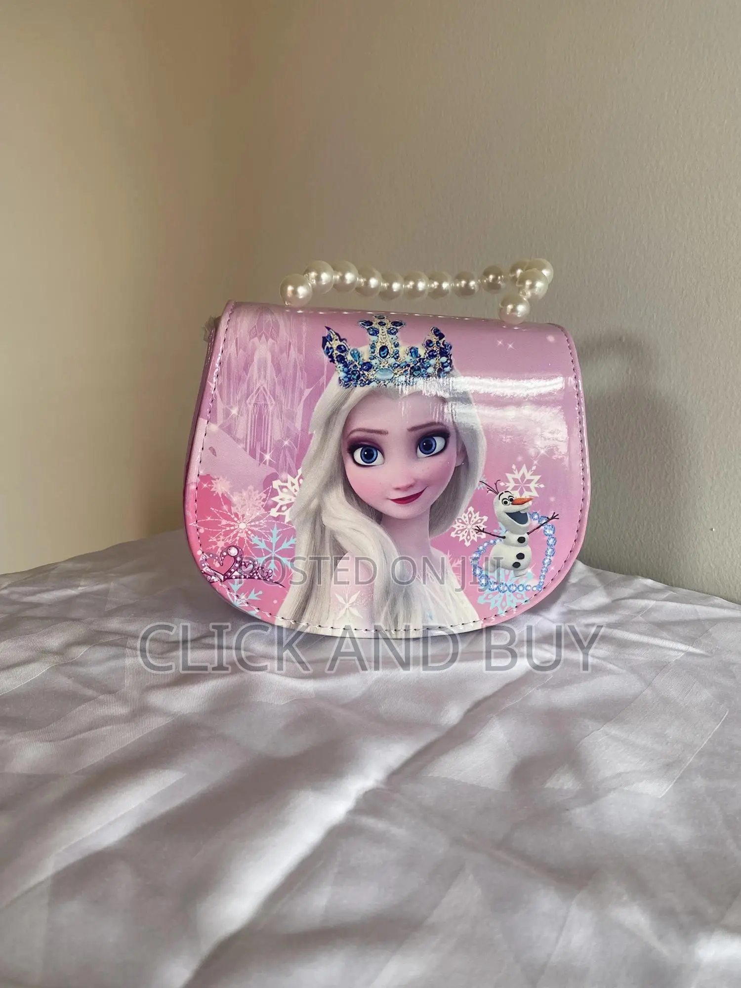 Frozen Princess Pearl Handle Crossbody Bag Shoulder Bag for Girls