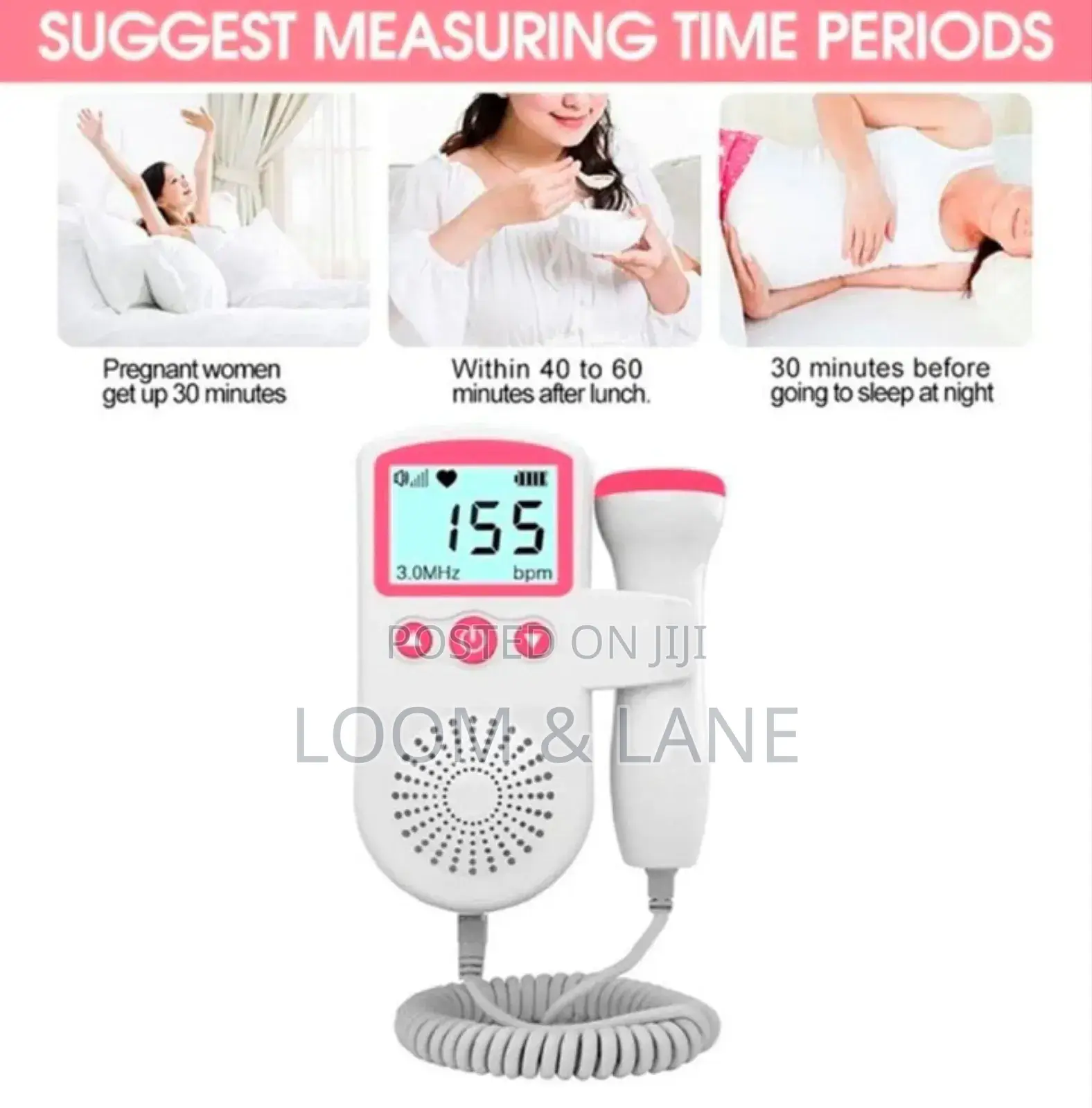 Handheld Digital Fetal Doppler/Baby Heartbeat Monitor