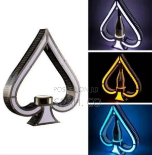 Led Ace of Spades Bottle Presenter