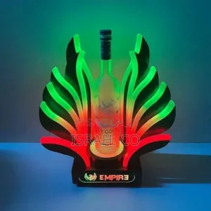 Luxury Led Illuminated Bottle Display Stand - "Empire Wings" Design