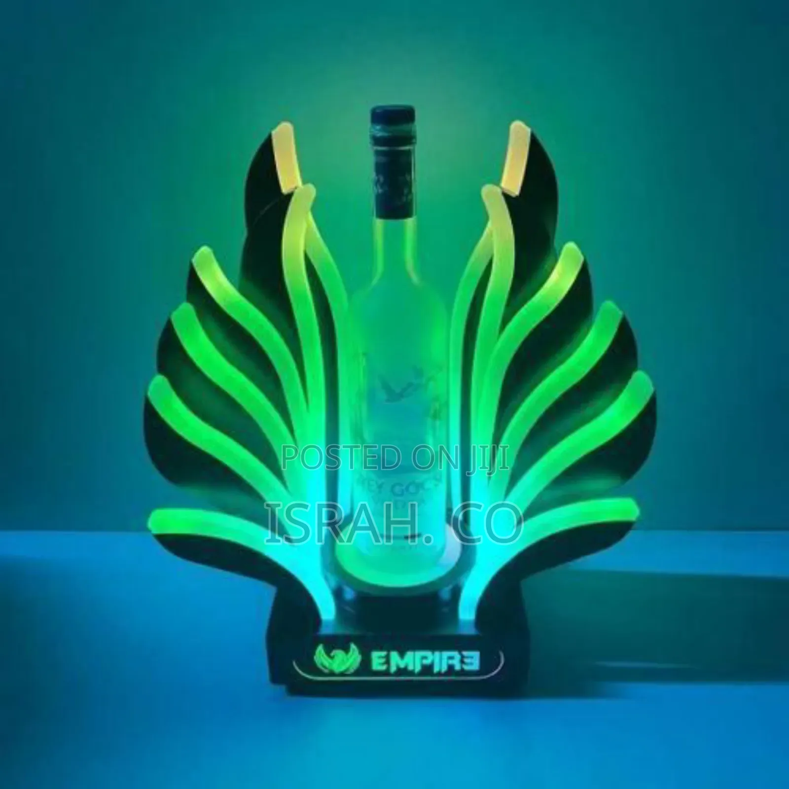Luxury Led Illuminated Bottle Display Stand - "Empire Wings" Design