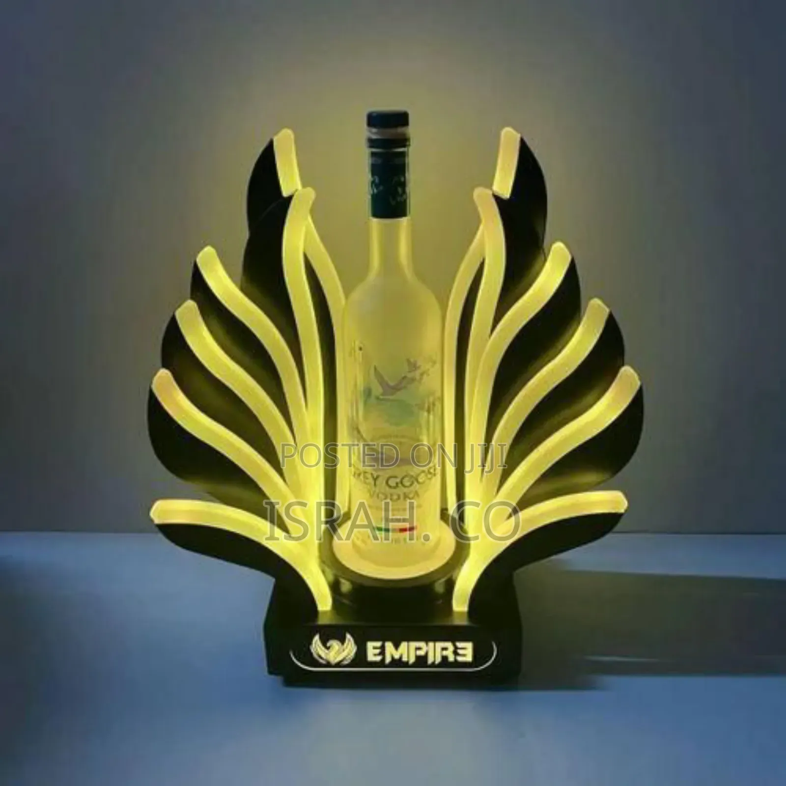 Luxury Led Illuminated Bottle Display Stand - "Empire Wings" Design