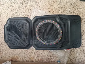Combo of Car Mats With Steering Cover