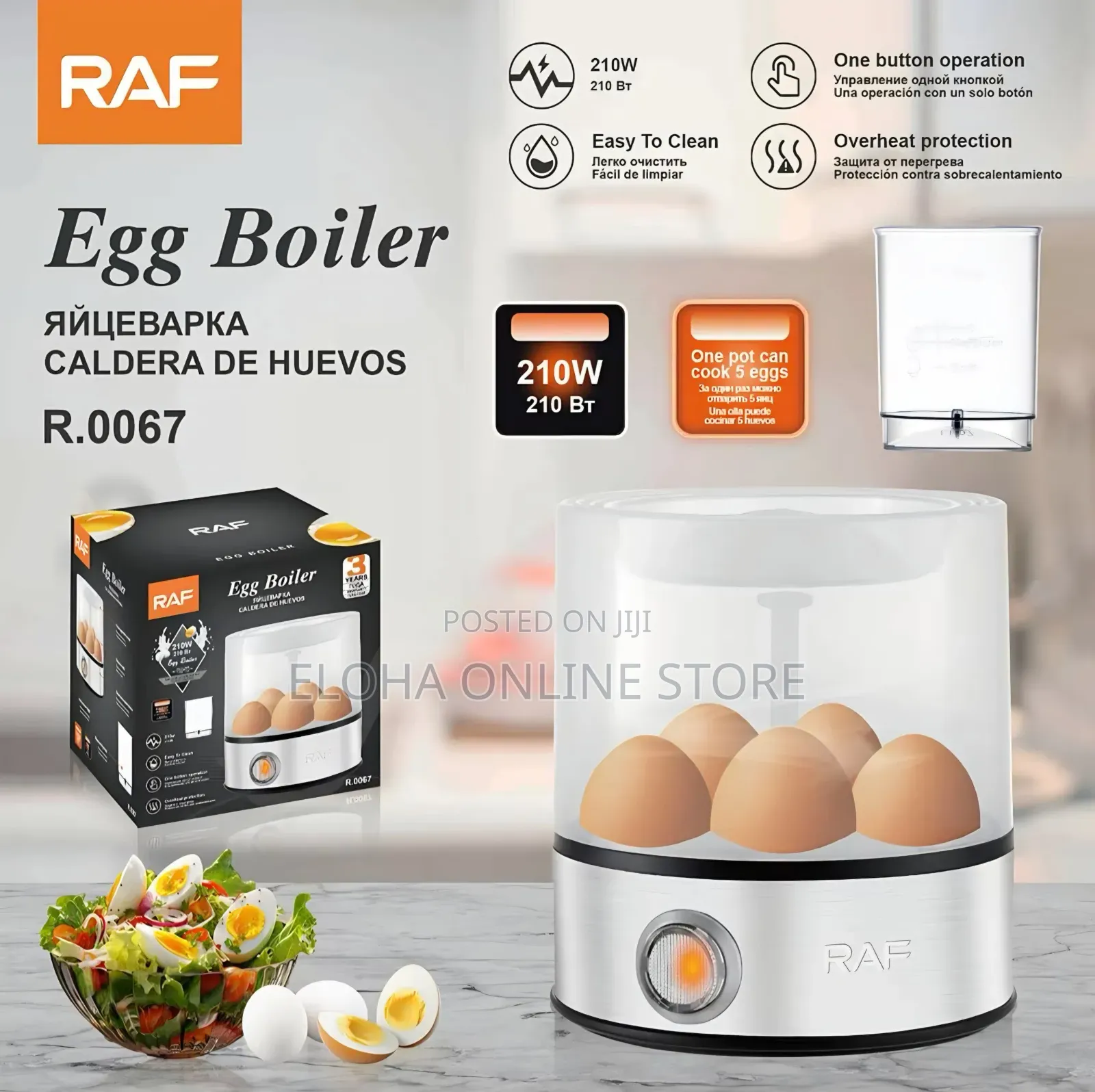 Raf R.0067 Electric Egg Boiler
