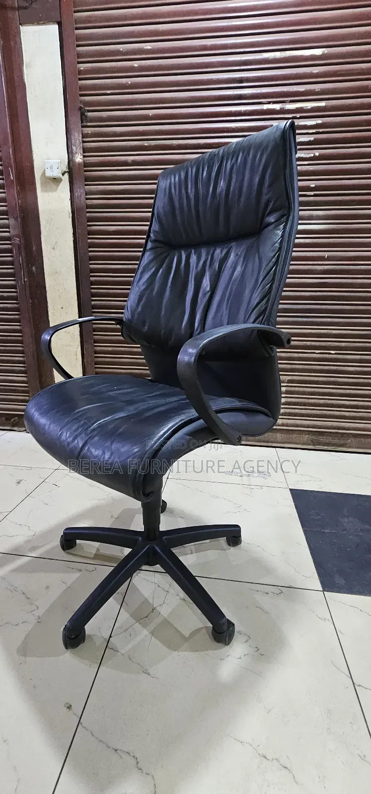 Hard Leather Malaysian Office Chair