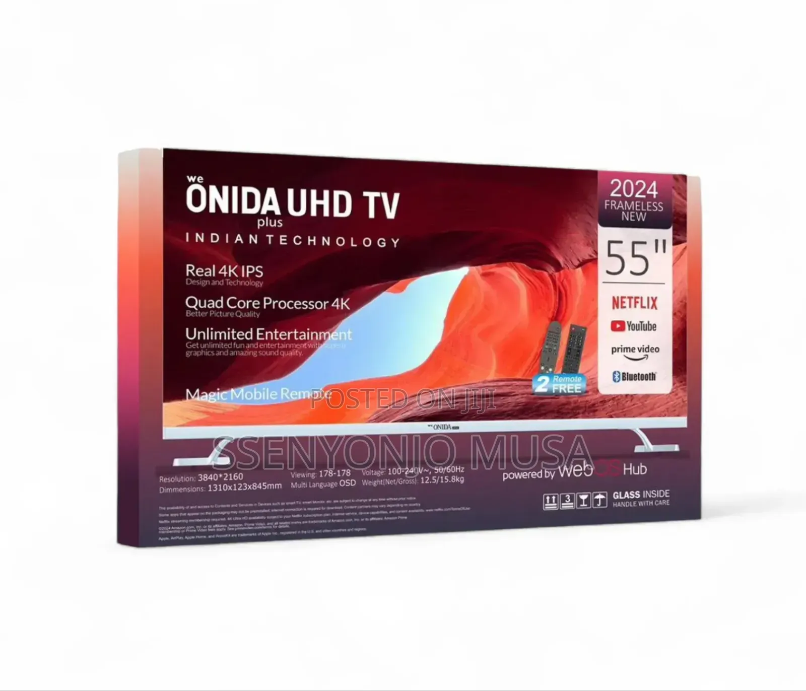 Onida 55inchs Uhd Android Tv-quad Core Processor, Real Ips