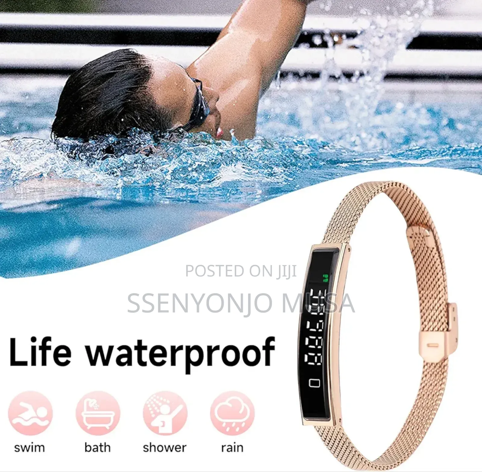 Smart Fitness Bracelet With Heart Monitor – Waterproof for Men Women