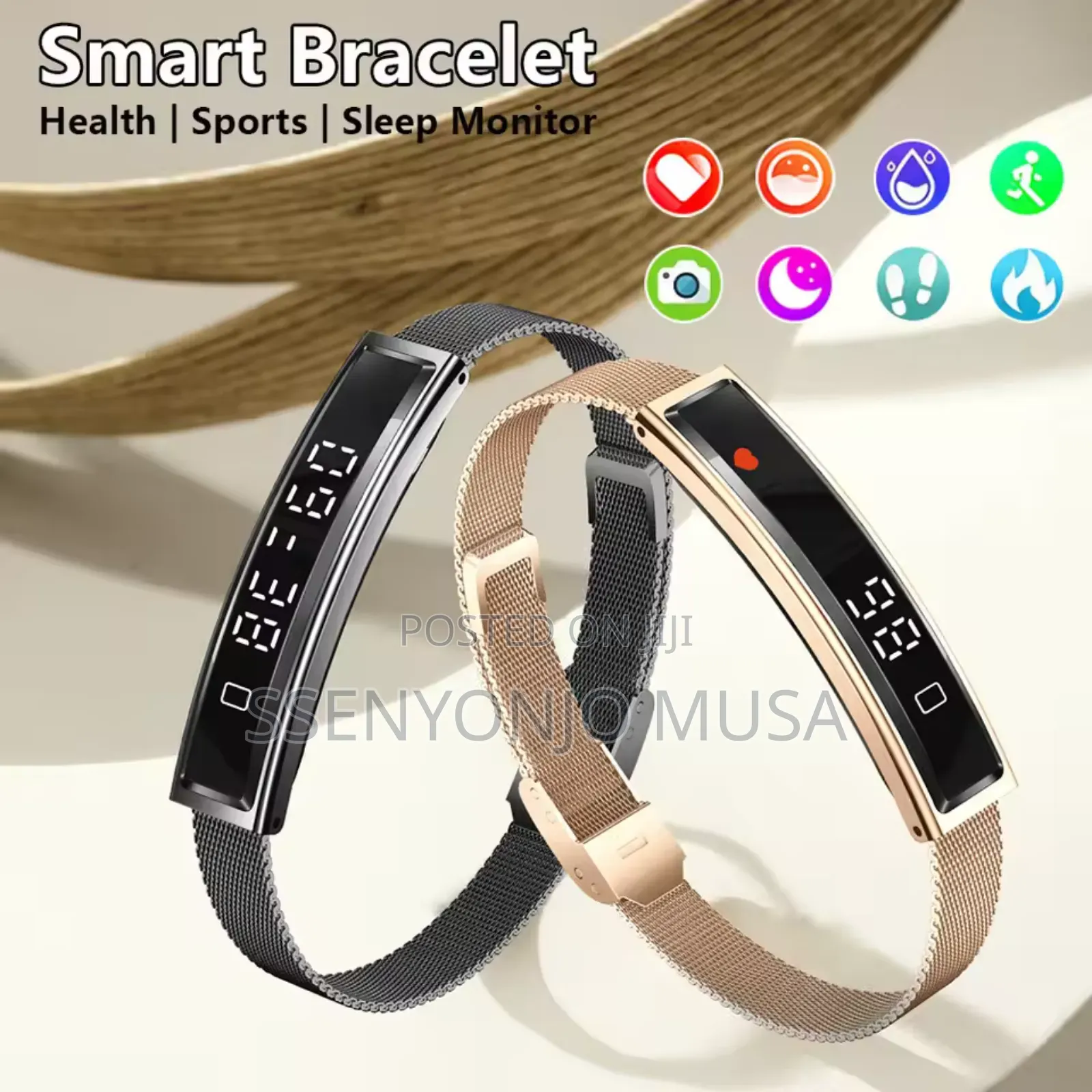 Smart Fitness Bracelet With Heart Monitor – Waterproof for Men Women