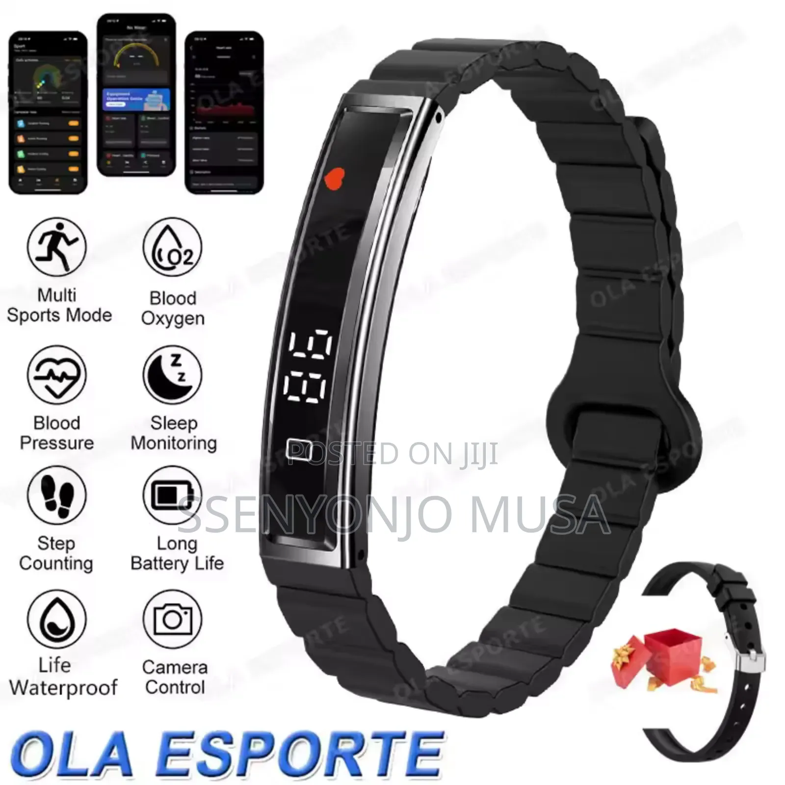 Smart Fitness Bracelet With Heart Monitor – Waterproof for Men Women
