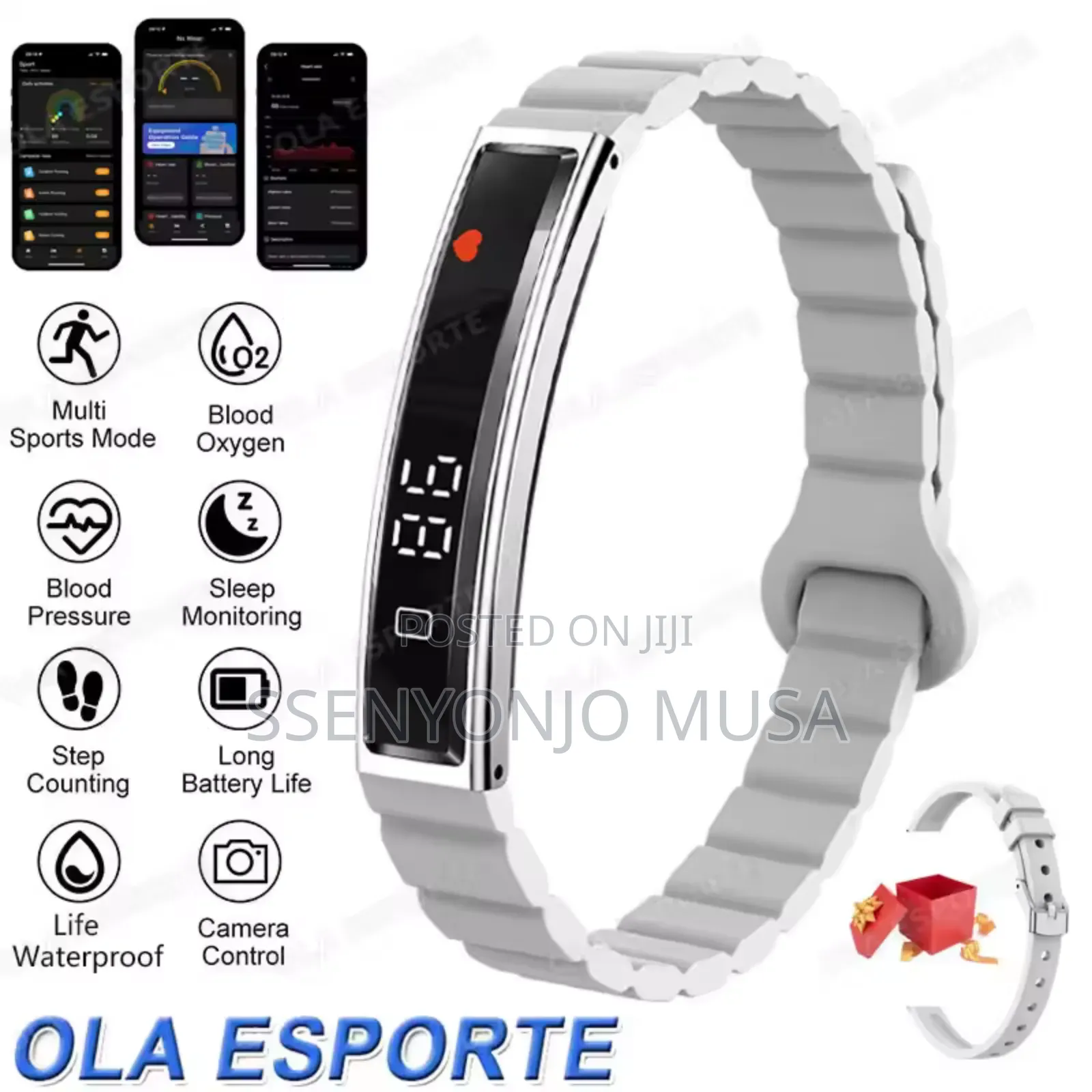 Smart Fitness Bracelet With Heart Monitor – Waterproof for Men Women