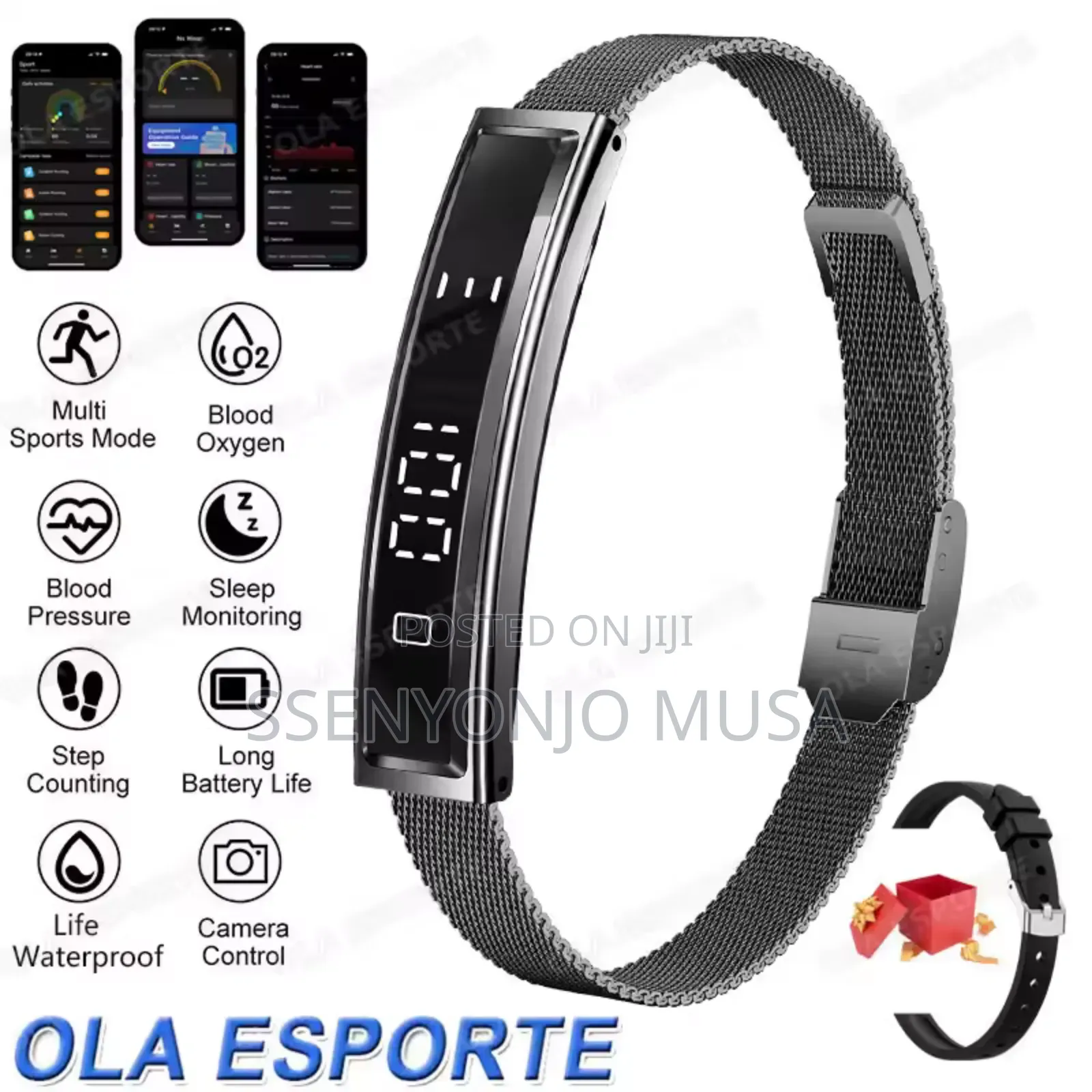 Smart Fitness Bracelet With Heart Monitor – Waterproof for Men Women