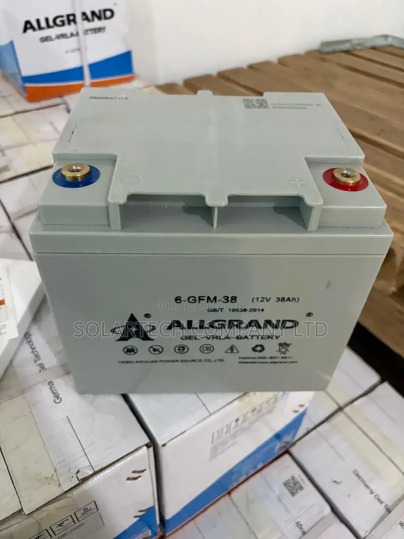 12v 38ah Allgrand Reliable Solar Gel Battery