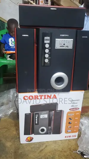 Cortina KVW-102 Dynamic Bass Boost Subwoofer – Wooden Finish