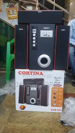 Cortina KVW-102 Dynamic Bass Boost Subwoofer – Wooden Finish