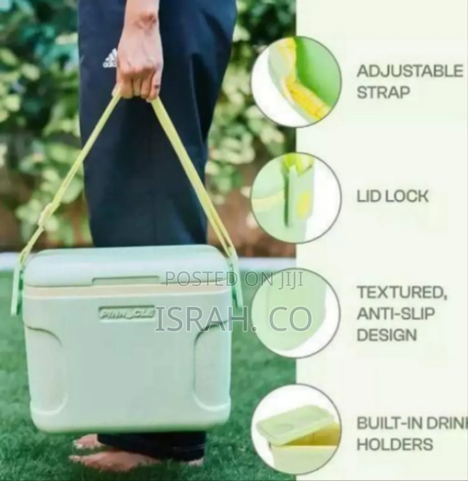 Portable Insulated Cooler Box With Adjustable Shoulder Strap