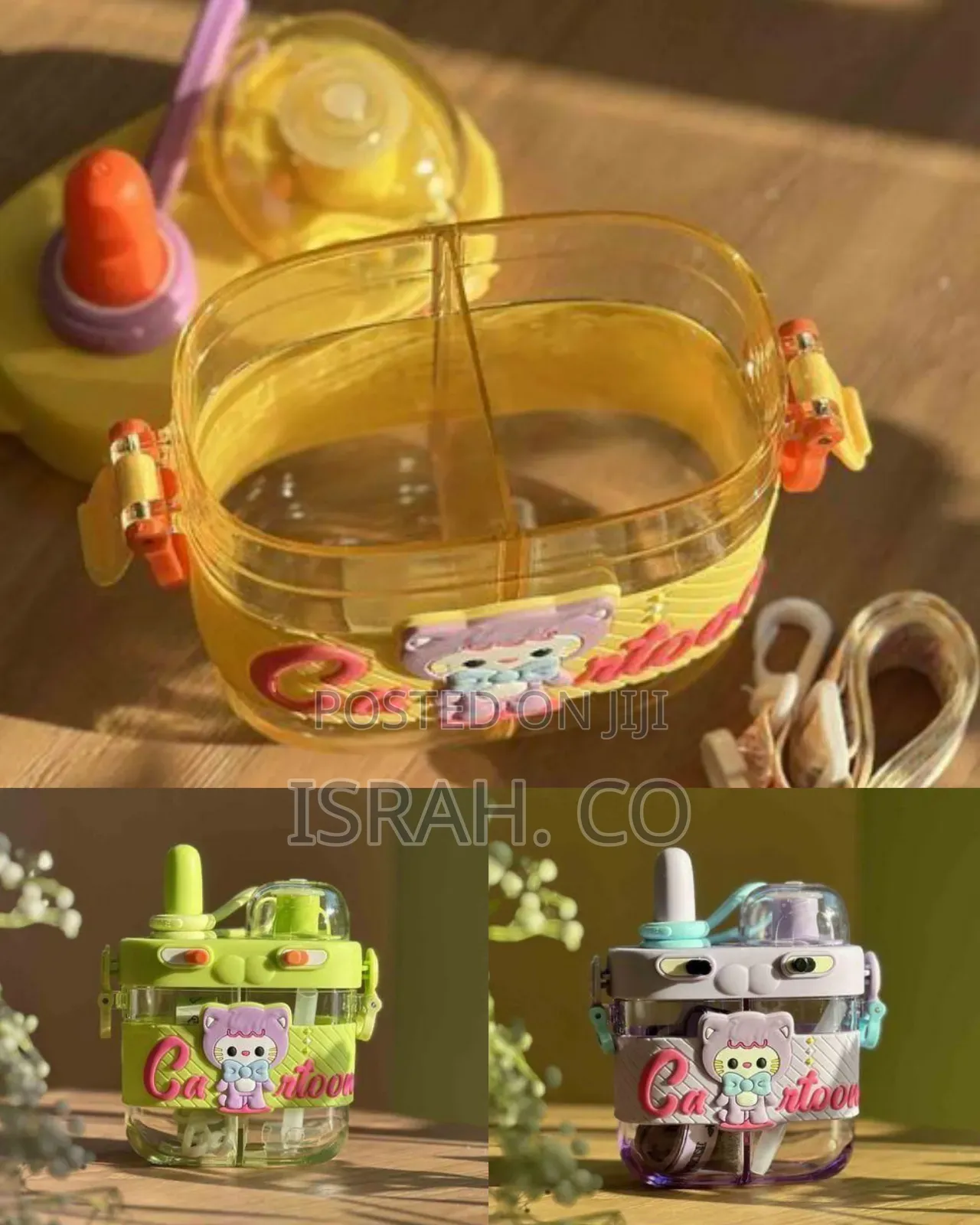 Adorable Cartoon-Themed Kids' Water Bottle / Juice Cup (800ml)