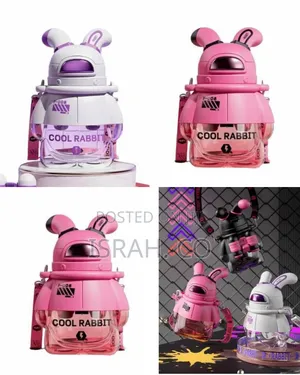 Fun "Cool Rabbit" Bunny-Shaped Water Bottle With Strap
