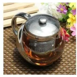 Multi-Purpose Clear Glass and Stainless Steel Teapot