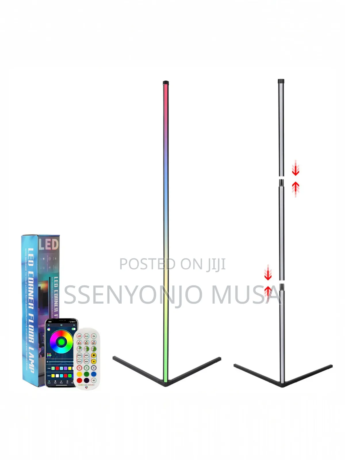 RGB Led Corner Floor Lamp – Dimmable Color Changing Ambient Light