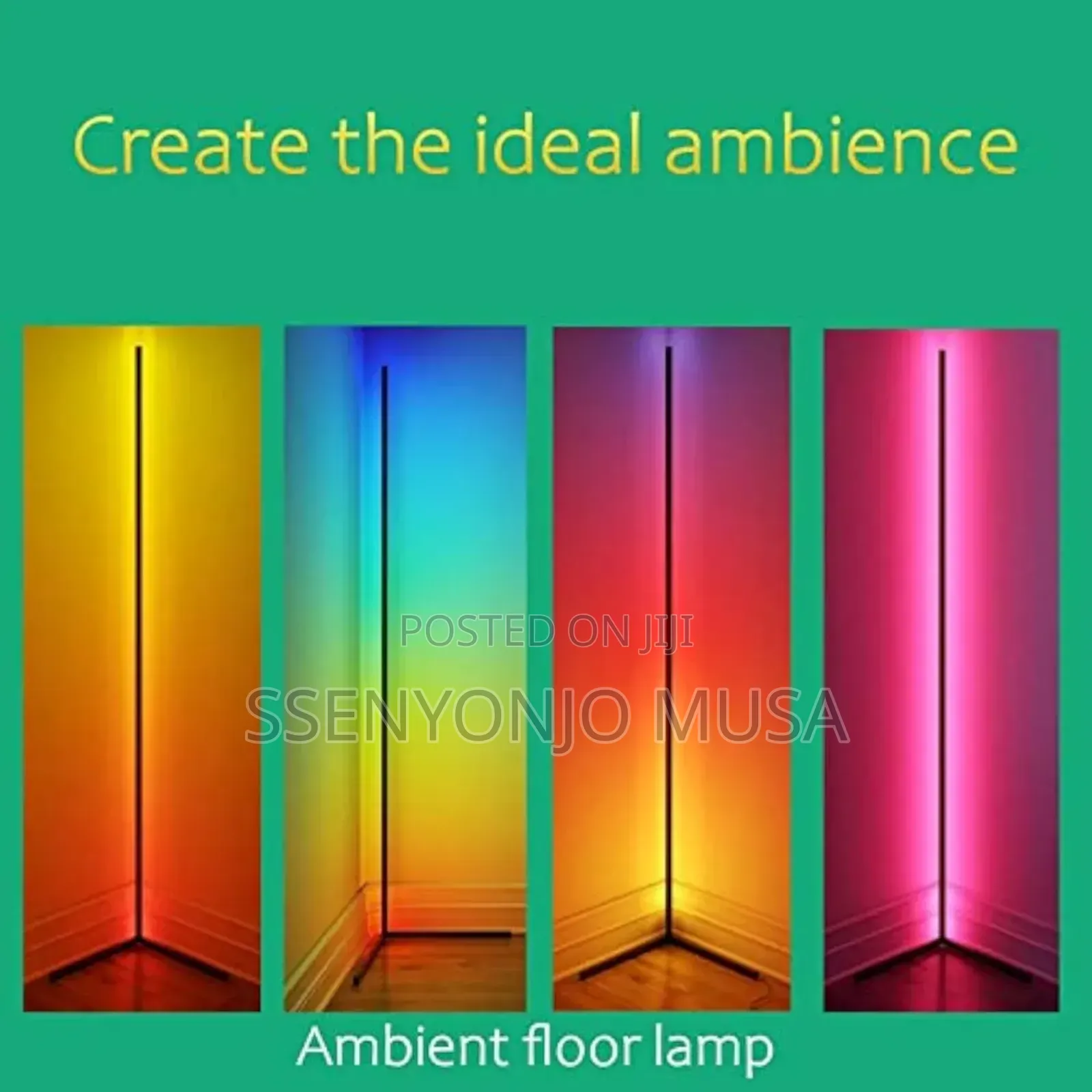 RGB Led Corner Floor Lamp – Dimmable Color Changing Ambient Light