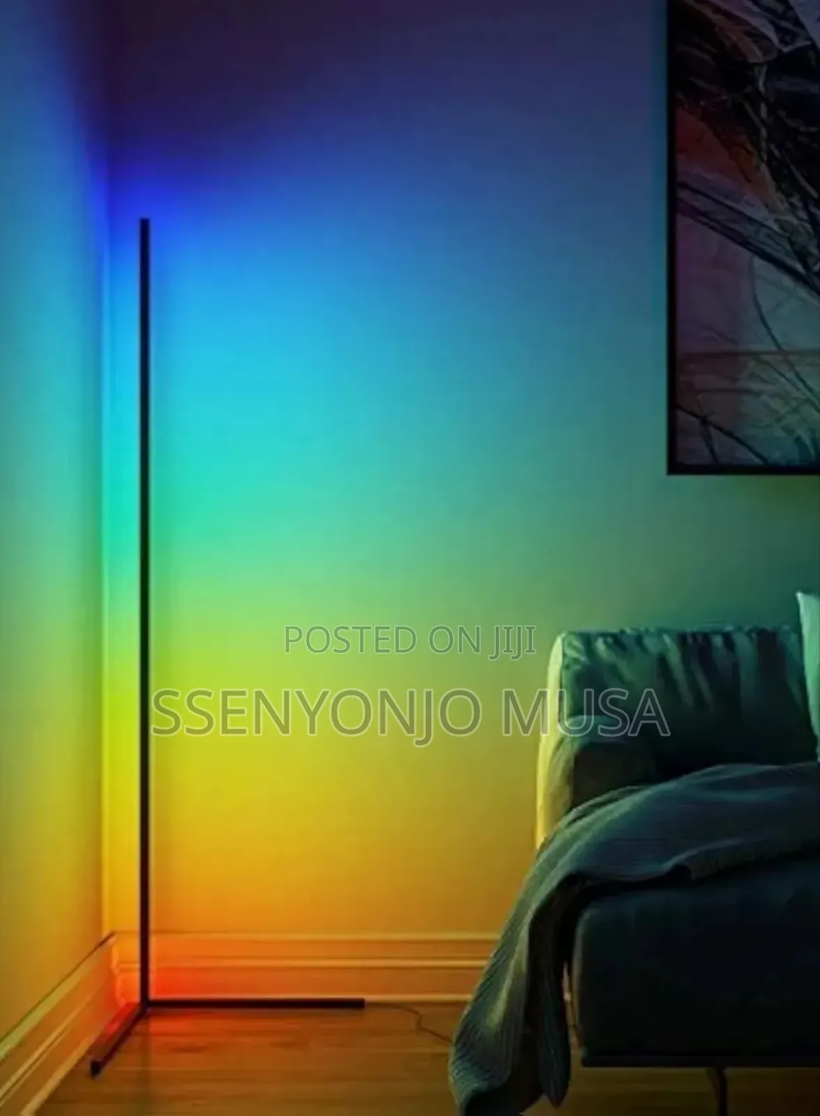 RGB Led Corner Floor Lamp – Dimmable Color Changing Ambient Light