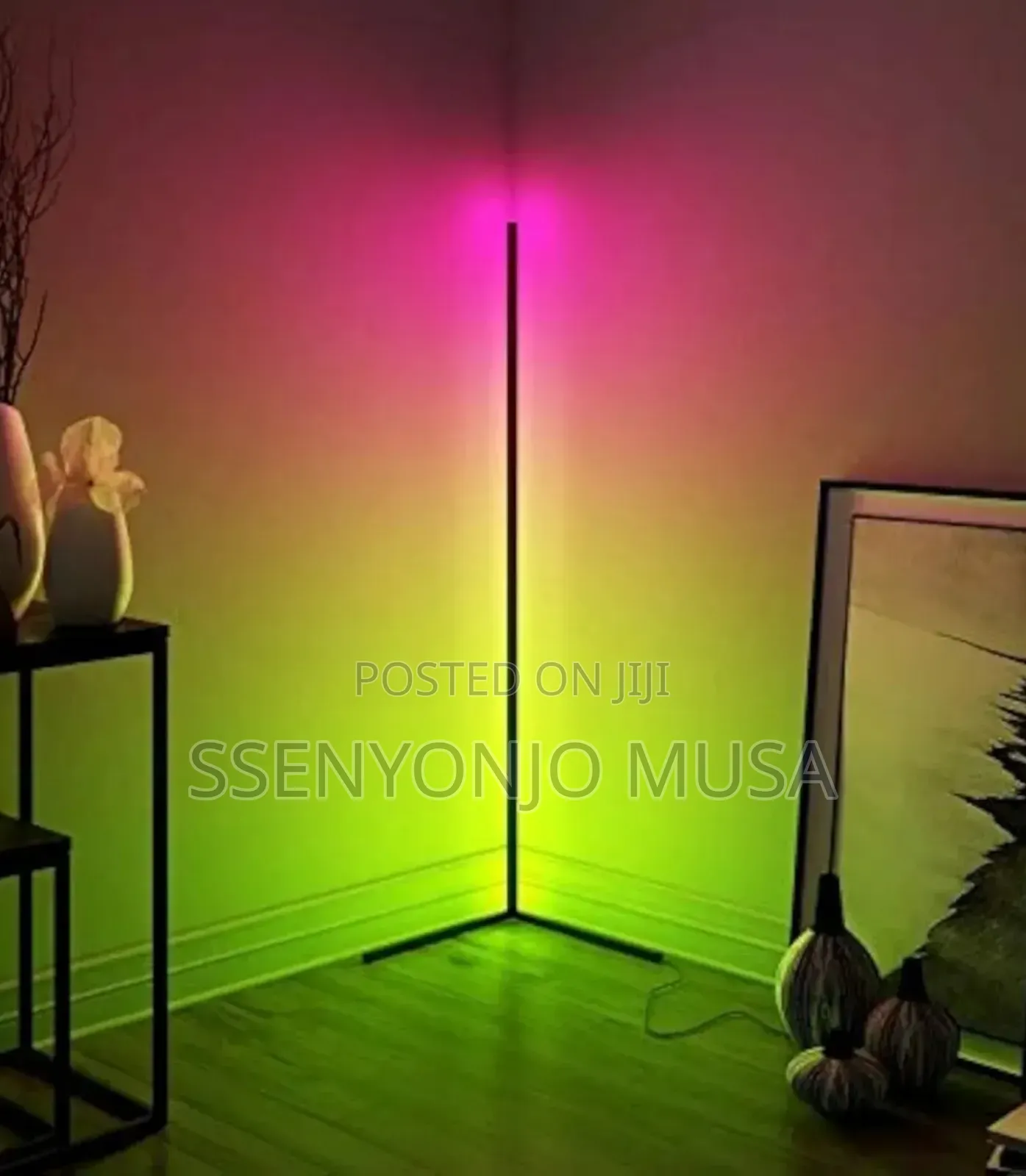 RGB Led Corner Floor Lamp – Dimmable Color Changing Ambient Light