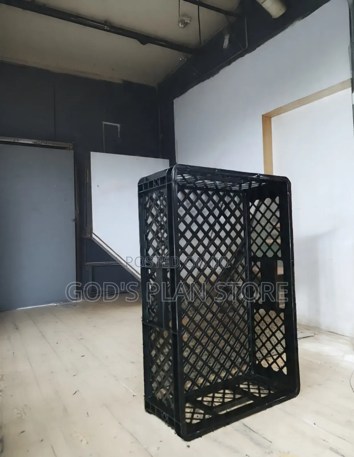 Small Black Matted Plastic Crates Plastic Milk Crates