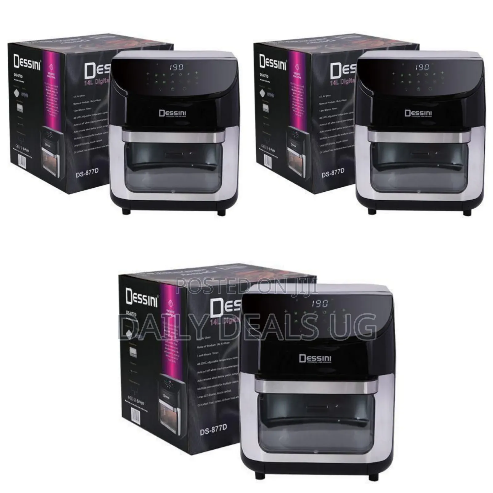 Dessini Dessini 1700w 14 Liter Air Fryer Oven With Touch Screen