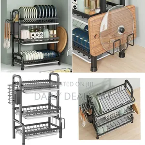 Multi-Tier Kitchen Storage and Drying Rack - Multicolor