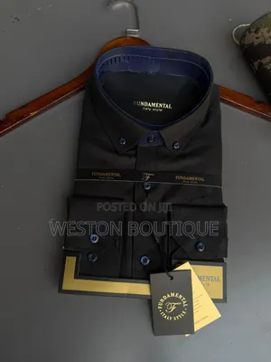 Black Original Men's Long Sleeve Office Shirt
