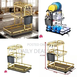 3-Tier Detachable Dish Drying Rack - Multicolor
