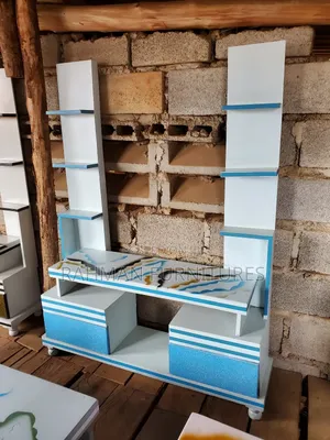 Tv Stand White and Blue