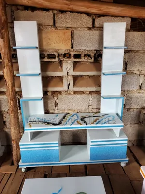 Tv Stand White and Blue