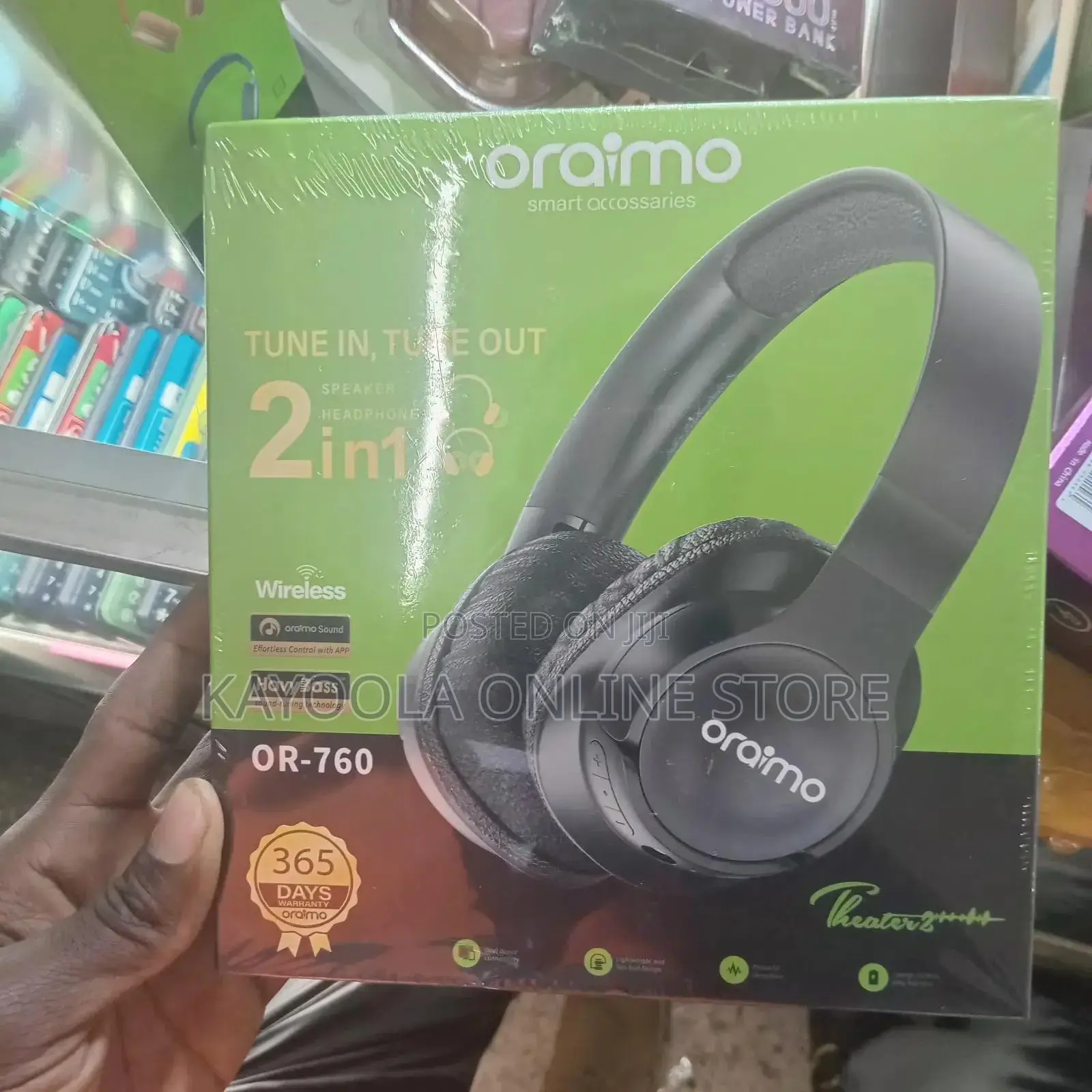 Oraimo or - 760 2- In- 1 Wireless Device Headphones