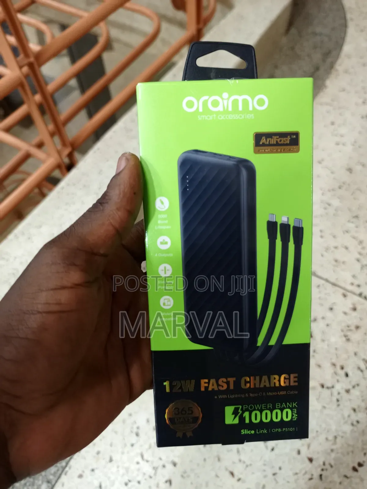 Oraimo Slice Link 10000mah Portable Power Bank.