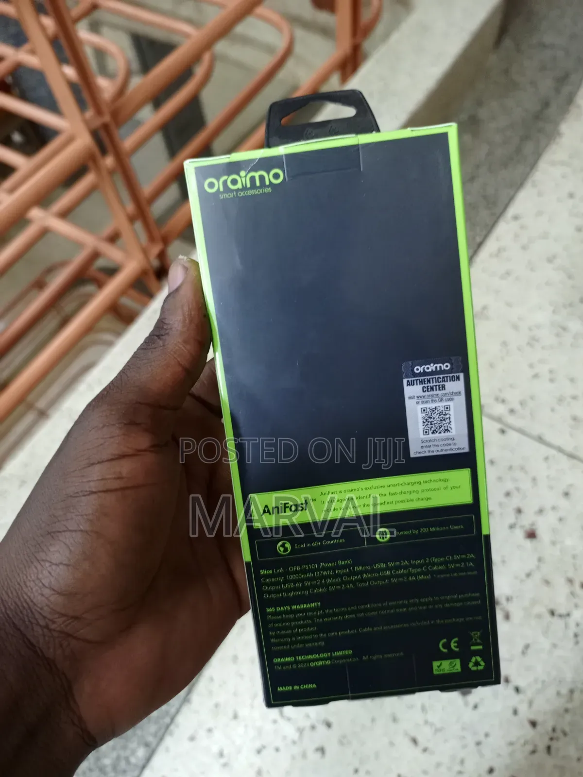 Oraimo Slice Link 10000mah Portable Power Bank.