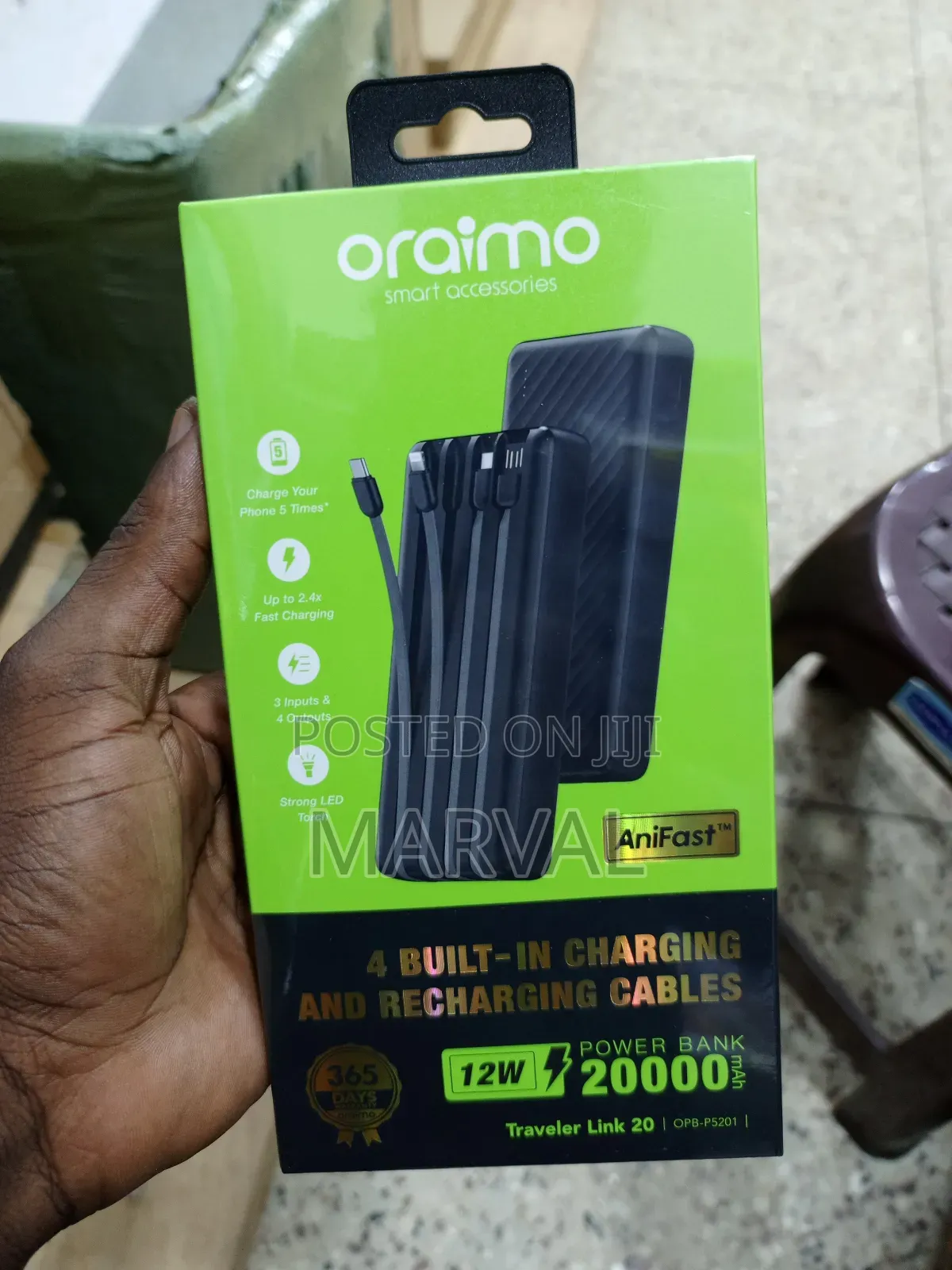 Oraimo Traveler Link 20 Power Bank (Model Opb-P5201).