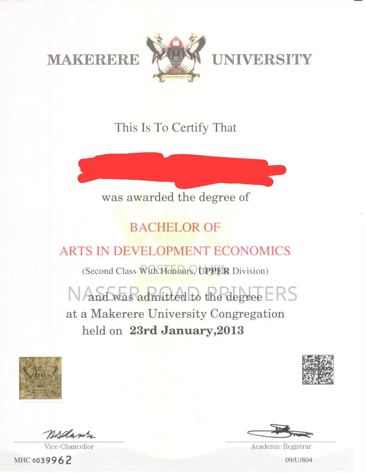 Uneb Uce, Uace Certificates, Slips, Diploma, Degree and Transcripts