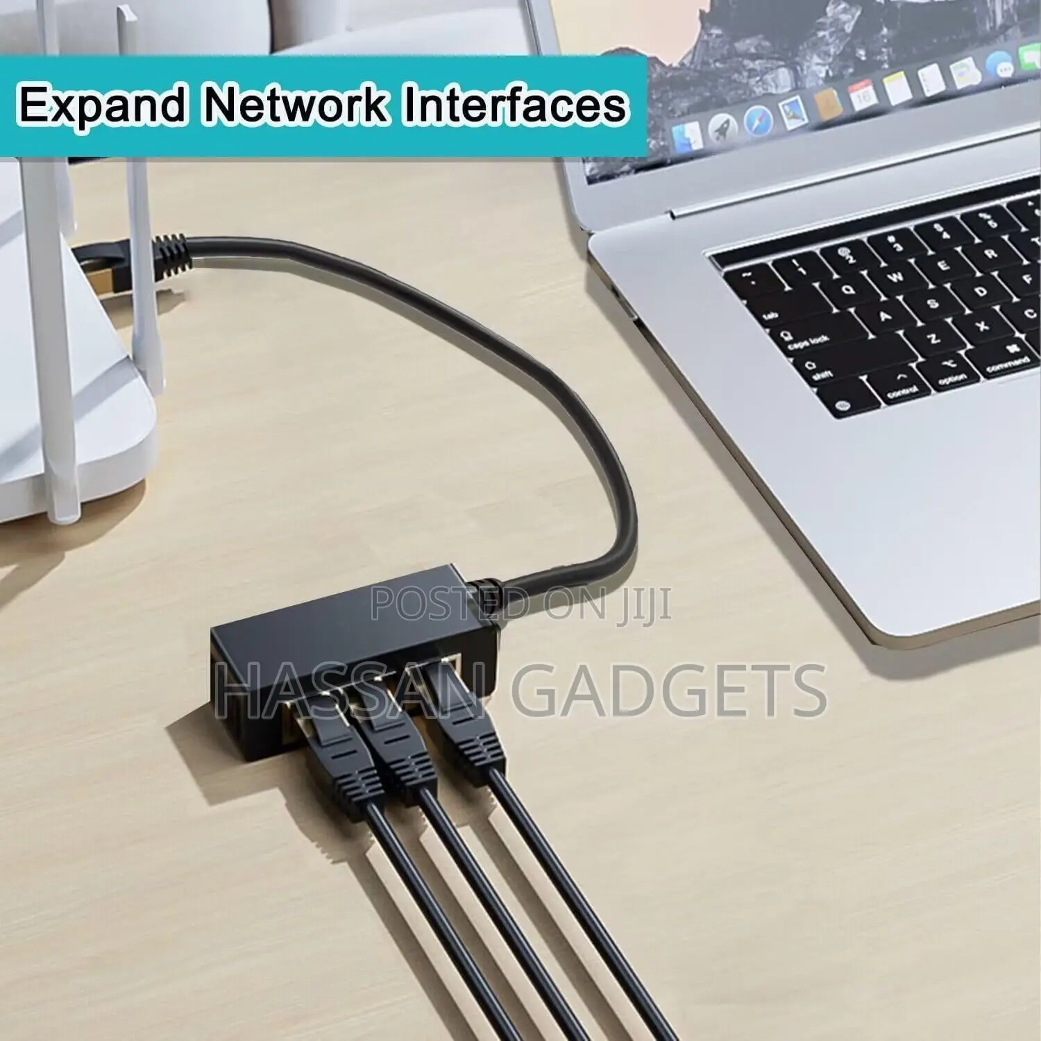 Rj45 Splitter 3way Network Splitter Ethernet Adapter