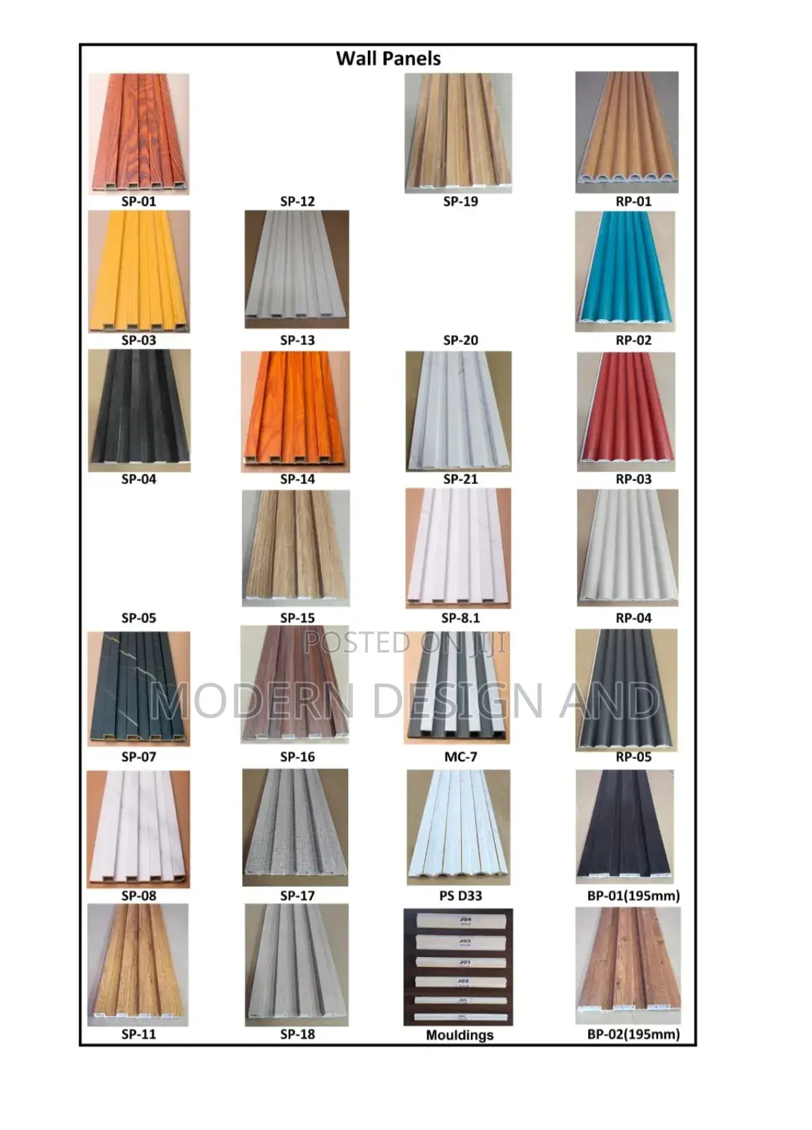 Wall Panels Display Colors