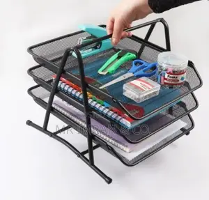 3 Tier Mesh File Tray Organiser