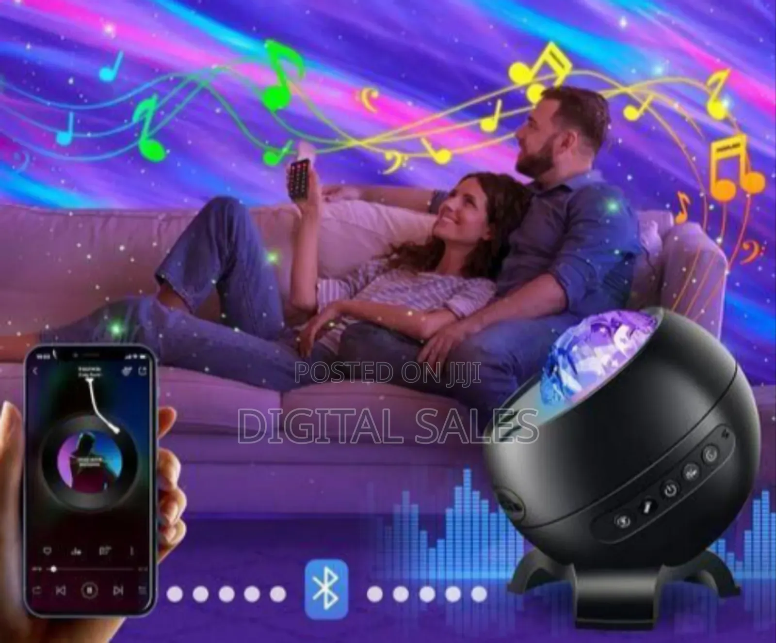 Dynamic Star And Galaxy Projector With Speaker And Remote Control