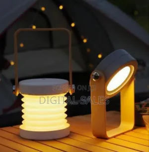 Convertible Portable Led Lamp And Lantern With Wood Handle