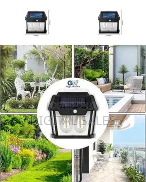 Solar Powered Led Outdoor Wall Light With Dynamic Flame Effect