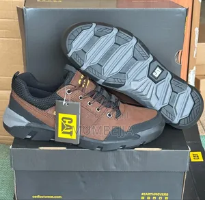 Caterpillar Men's Leathered Shoes With Stripped Laces