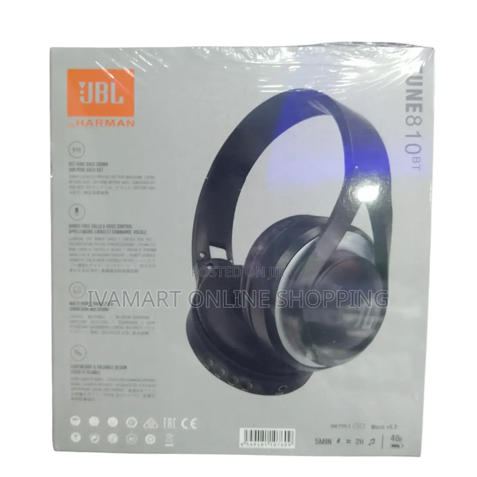 JBL Tune 810bt Wireless Headphones - 40 HRS Battery Life