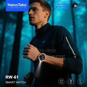Hainoteko Rw-61 Smartwatch Amoled Display Built-in Torch, 3 Straps