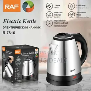 Raf 2 Litres Automatic Electric Kettle 2l – Stainless Steel -1500w