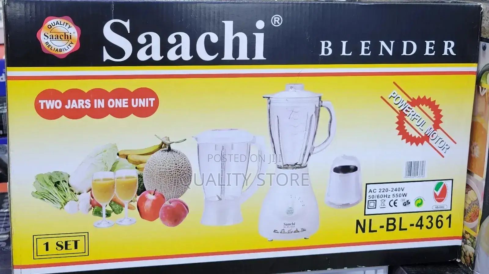 Saachi Electric Blender 3 in 1 Nl-Bl-4361